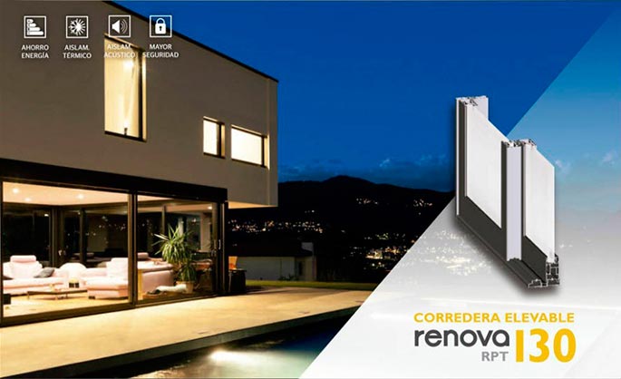 advand co elevable 130 rpt, elevable, elevable 130 rpt, rpt, serie renova, correderas, barcelona, perfiles, aluminio, ventanas, balconeras