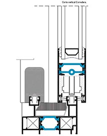 renova co rpt eficient, rpt, serie renova, correderas, barcelona, perfiles, aluminio, ventanas, balconeras, perfiles correderas, centro alum