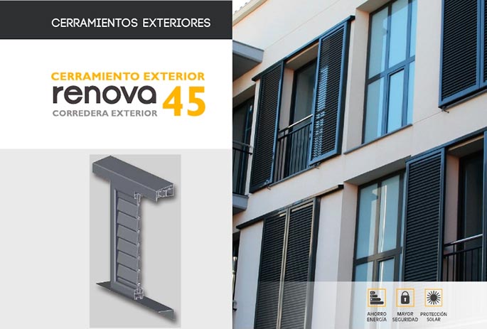 mallorquina 45, mallorquinas, mallorquina corredera, serie renova, cerramientos exteriores, barcelona, perfiles, aluminio, renova, centro alum