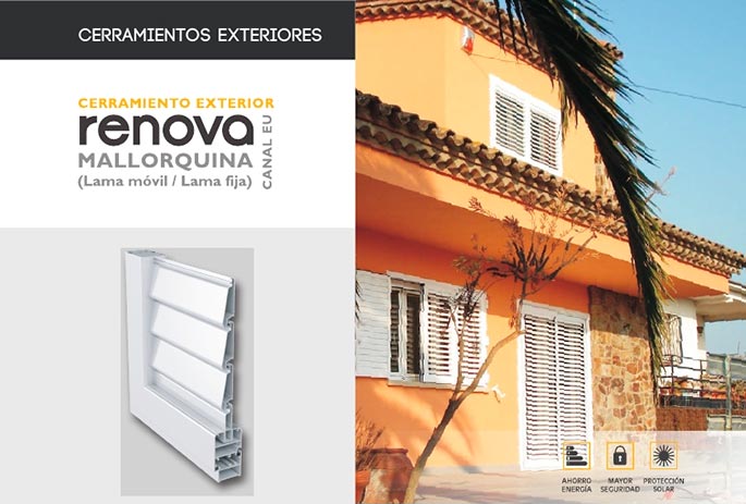 mallorquina, canal europeo, pr 40, serie renova, cerramientos exteriores, barcelona, perfiles, aluminio, sistemas renova, renova, centro alum