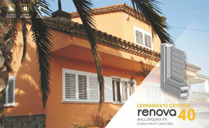 mallorquina, canal europeo, pr 40, serie renova, cerramientos exteriores, barcelona, perfiles, aluminio, sistemas renova, renova, centro alum