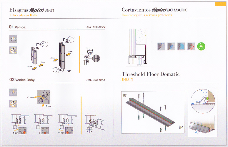 ocultec, renova ocultec rpt, ocultec 45 rpt, ocultec 70 rpt c16, rpt, serie renova, puertas entrada, hoja oculta, fapim, bisagras, cortavientos