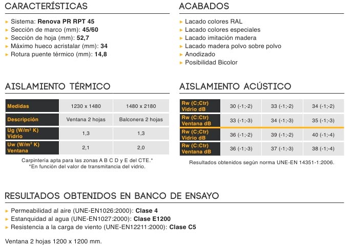 pr rpt 45, rpt, rpt 45, serie renova, practicables, barcelona, perfiles, aluminio, ventanas, balconeras, sistemas renova, centro alum