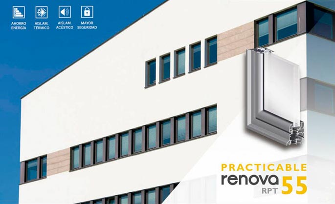 pr rpt 55, rpt, rpt 55, serie renova, practicables, barcelona, perfiles, aluminio, ventanas, balconeras, sistemas renova, centro alum