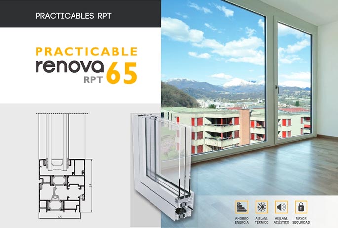 pr rpt 65, rpt, rpt 65, serie renova, practicables, barcelona, perfiles, aluminio, ventanas, balconeras, sistemas renova, centro alum