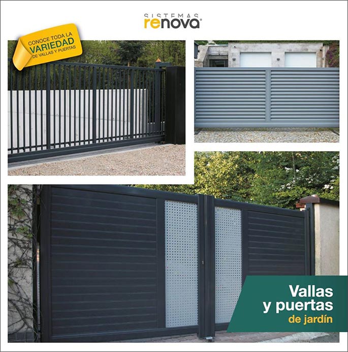 vallas, cancelas, portales, vallas de jardin, perfiles aluminio, serie renova, barcelona, perfiles, aluminio, perfiles vallas, centro alum